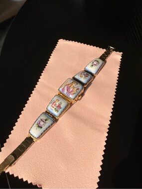 Vintage Chaika secret watch from the Soviet Union era with Finift enamel work